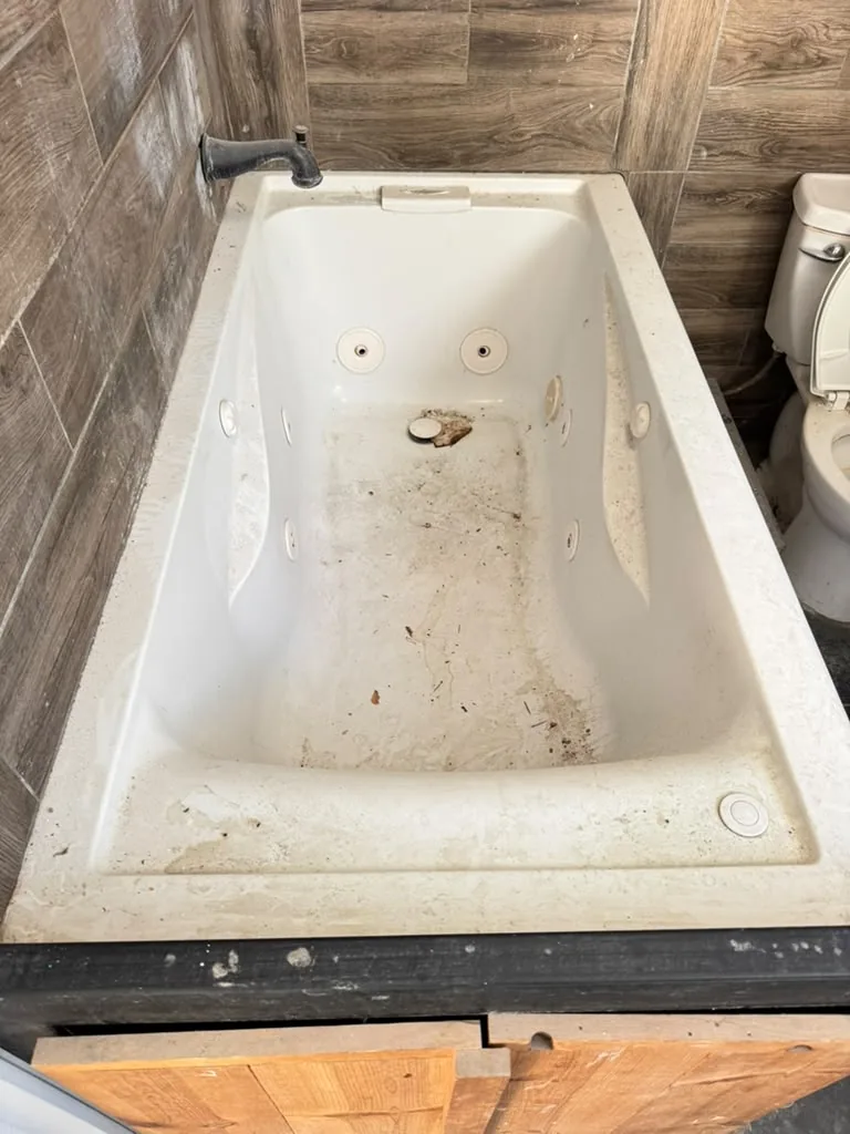 Bathtub before cleaning — stained and dirty surface, Greater Boston, MA