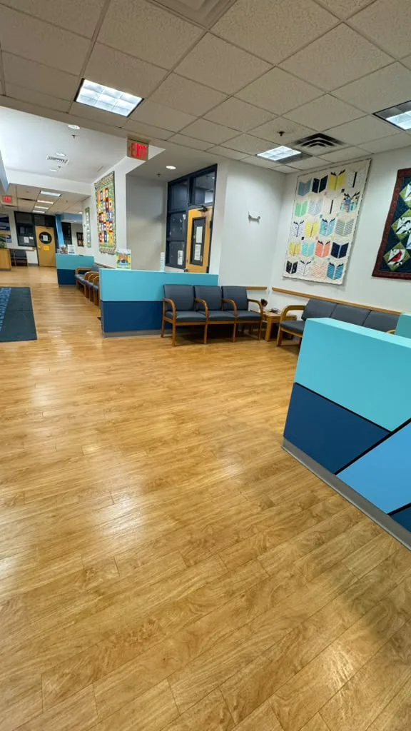 Freshly cleaned medical office waiting area in Greater Boston, MA