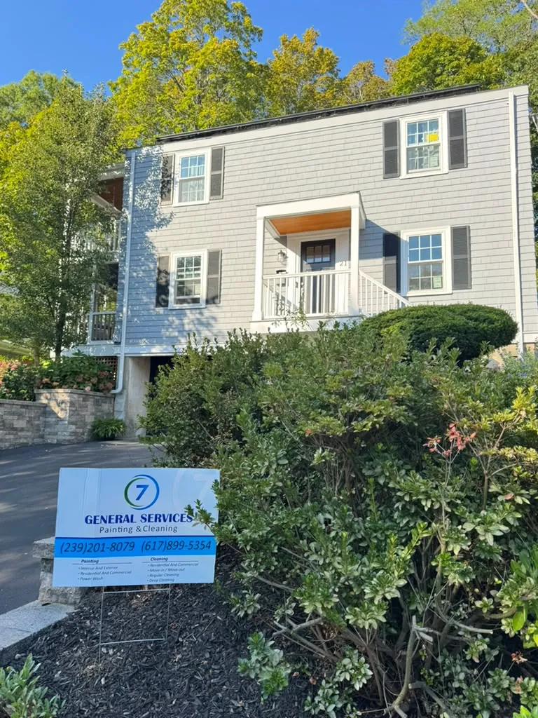 Freshly painted home exterior with deck in Middlesex County, MA