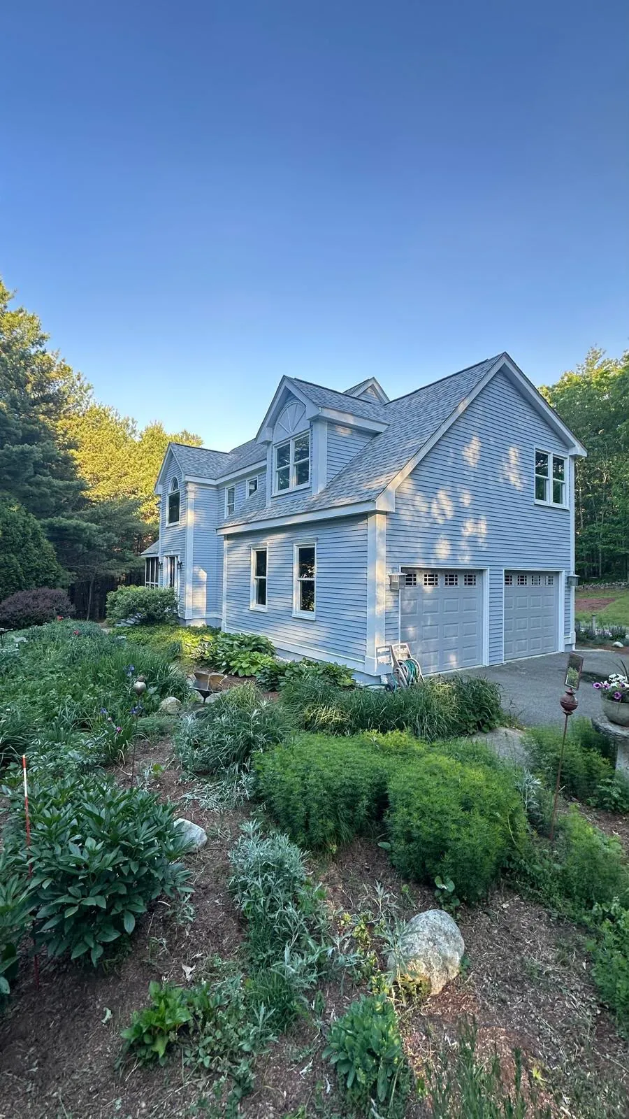 Repainted colonial house exterior in Greater Boston, Massachusetts